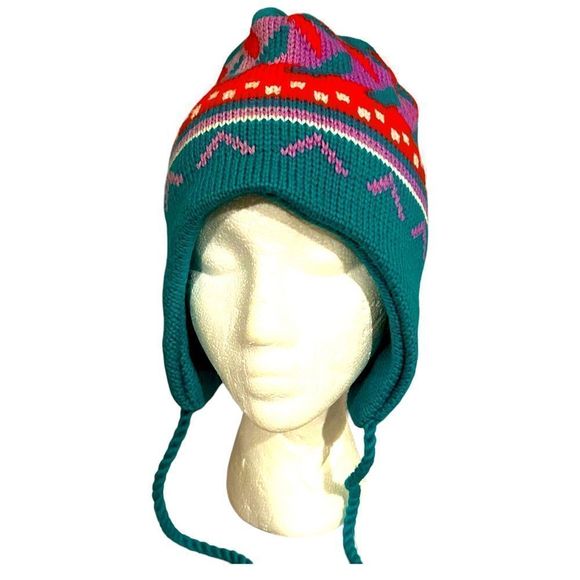 CB Retro Patterned Knit Beanie - Picture 1 of 4